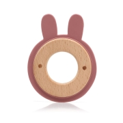 Μασητικό Σιλικόνης Ecofriendly Bunny Pink 8cm