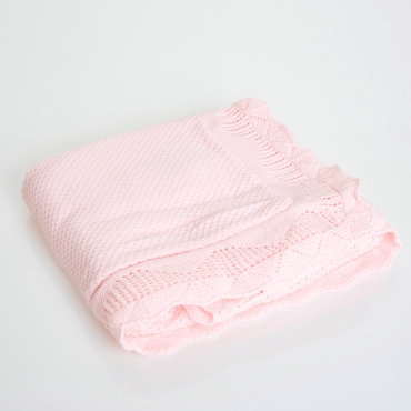 Χειμωνιάτικη Fleece Κουβέρτα Ροζ 100x90cm