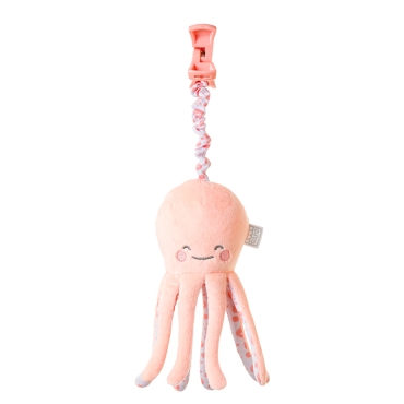 Κρεμαστή Κουδουνιστρα με Δόνηση Octopus Pink 22cm.0+Μ